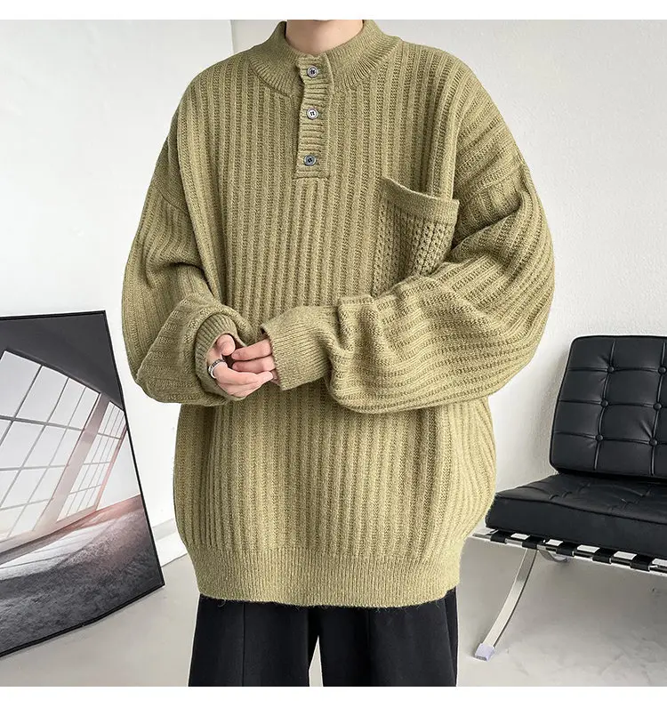 Description Picture 4 of itemNew in Sweaters Pullover Knit Korean Popular Clothes Men's Winter Sweater Male Jumper Luxury Clothing Knitwear Solid