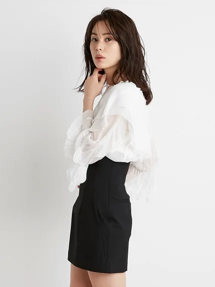 wrap skirt GKGJ New Fashion Spring Summer Solid Slim Folds Above Knee Sexy Mini Skirts Womens Clothing Faldas Temperament Korean Style Japan Style Jupe tutu skirt