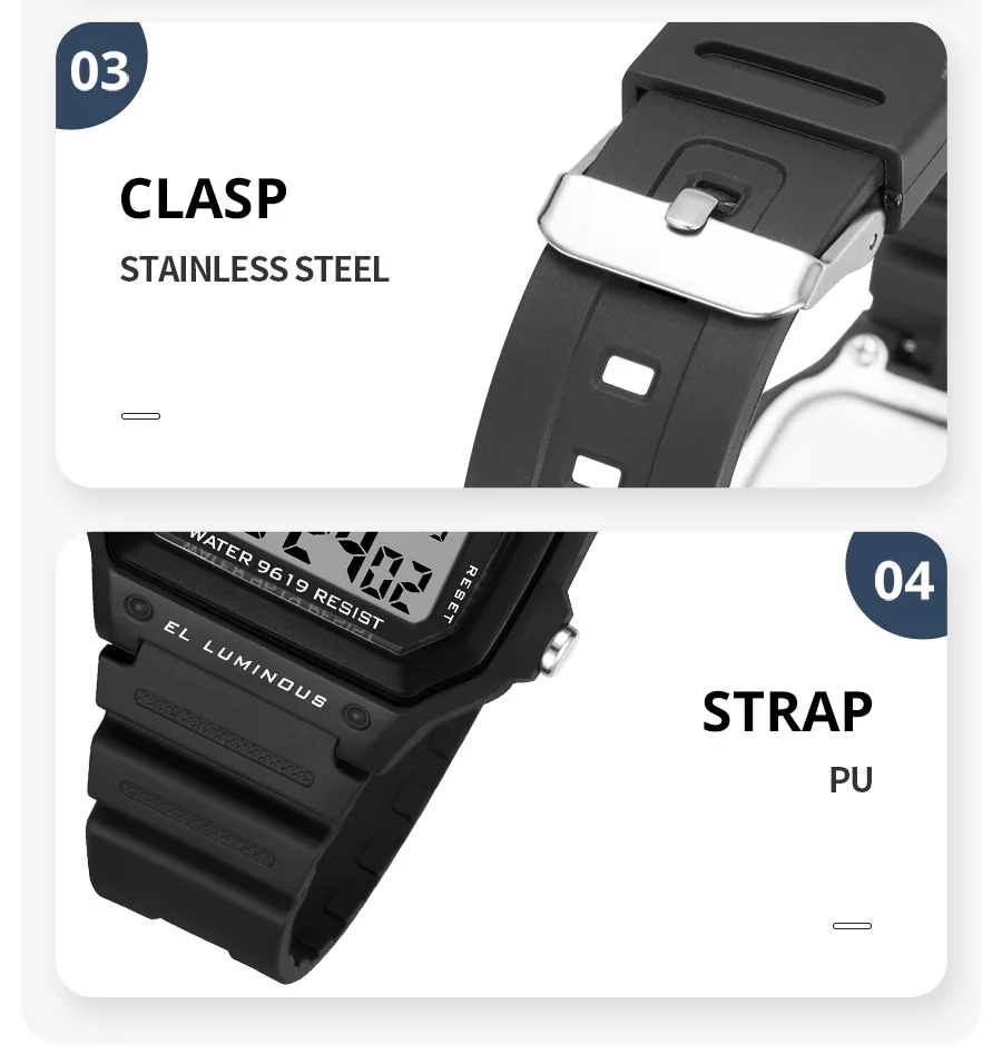 SYNOKE Military Digital Watch - Vista su polso