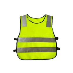 Children's High Visibility Reflective Safety Apron - Bright Yellow (Yellow)