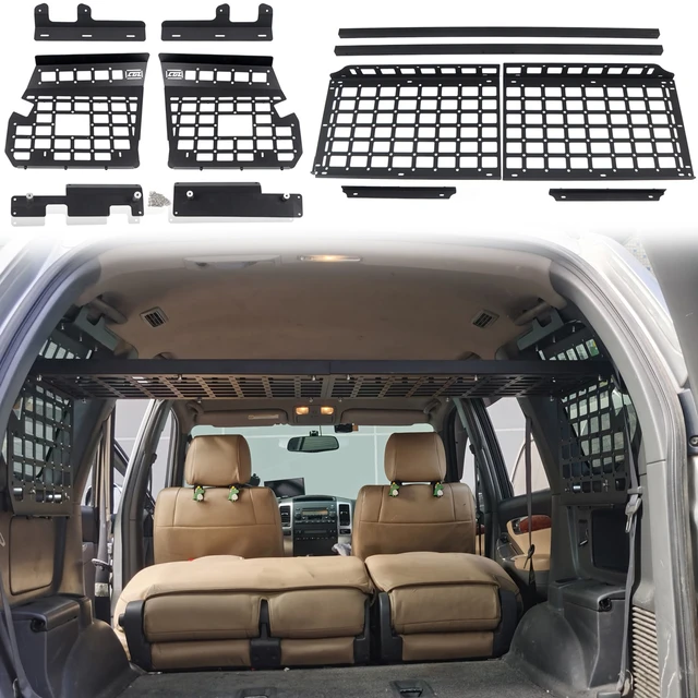 Panneau de rangement de coffre arrière de voiture, étagère de fenêtre  latérale, débris T1, panneau Molle, adapté pour Toyota 4Runner 2010-2023 -  AliExpress