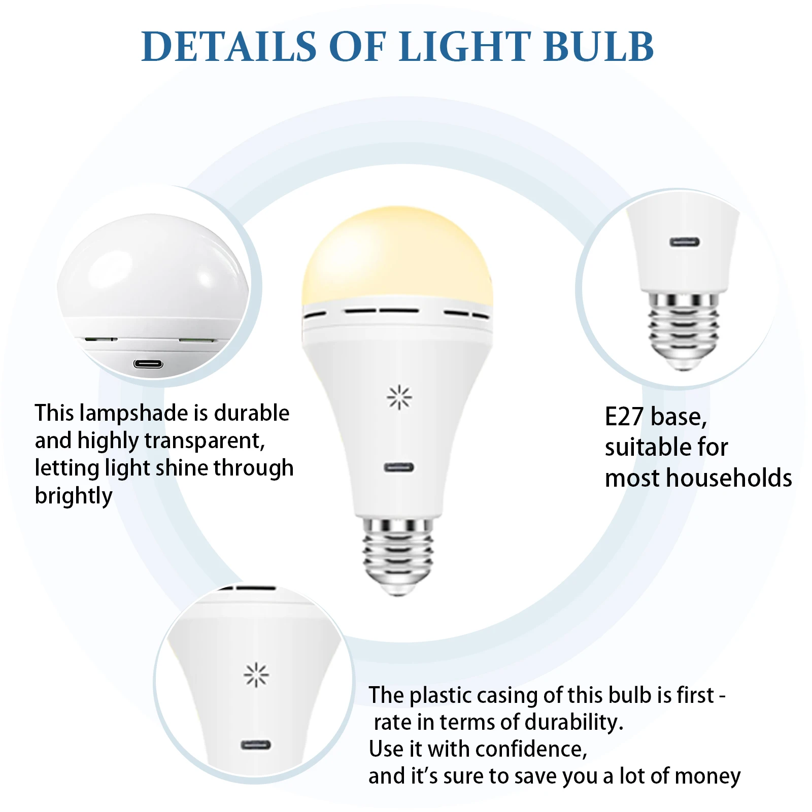 EDISHINE E27 LED bianco caldo dimmerabile, lampadina E27 a forma di EDISHINE E27 LED bianco caldo dimmerabile, lampadina E27 a forma di