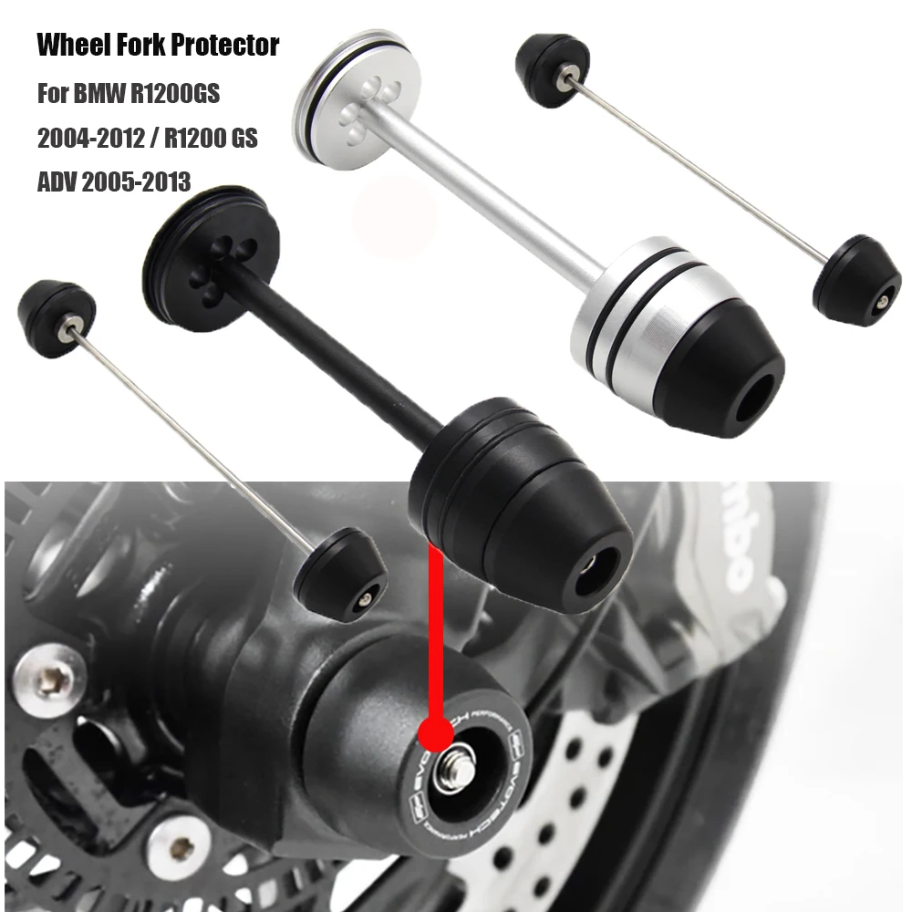 

Motorcycle Front & Rear Wheel Fork Axle Sliders Cap Crash Protector For BMW R1200GS 2004-2012 / R1200 GS ADV 2005-2013