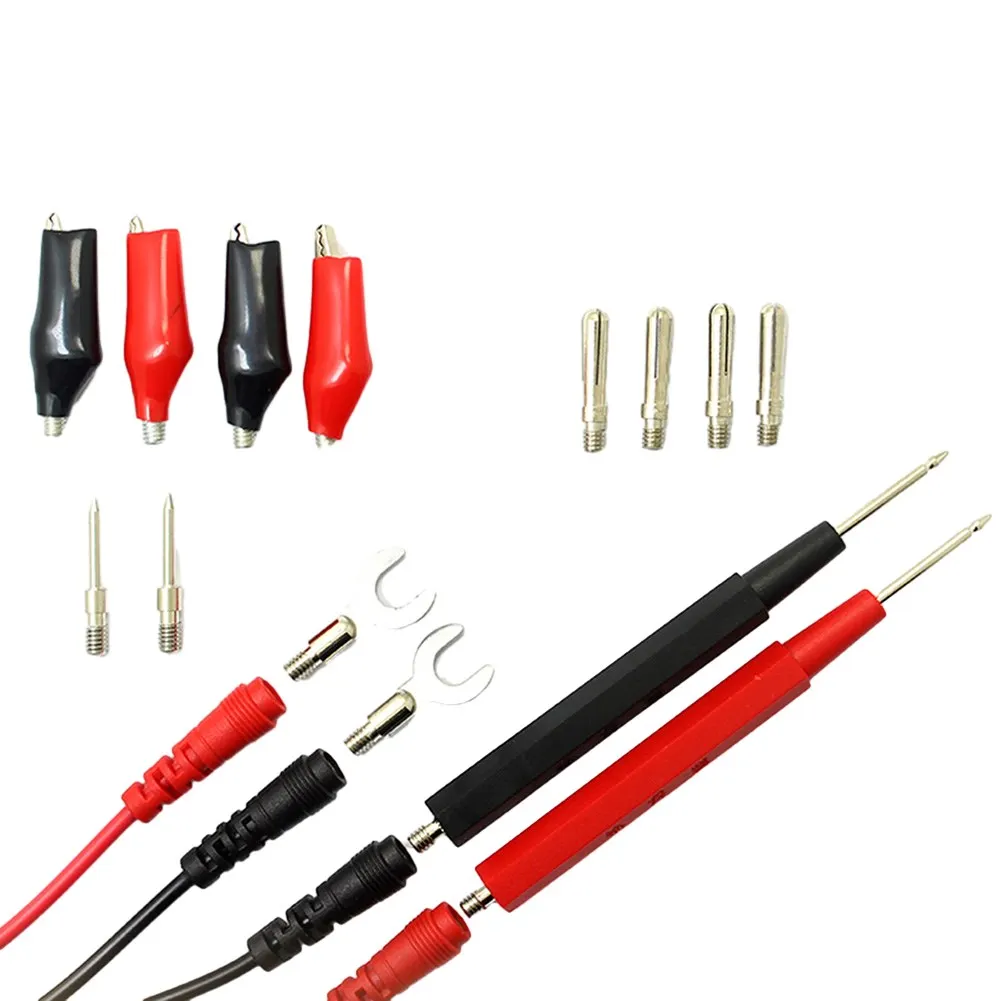 

Multimeter Probe Test Leads Kit Universal 1000V 16-in-1 16pcs Digital Multimeter Probe Flexible Multi-functional