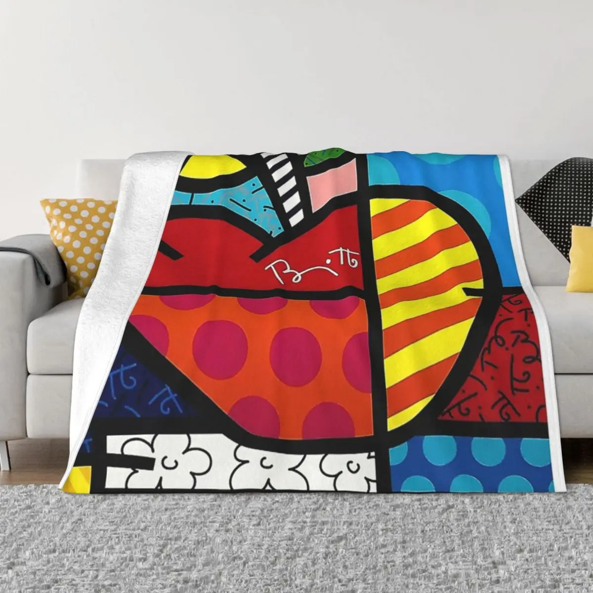 Copriletto Coperta Apple Britto Sul Letto Copriletto Coperta Da Picnic Con Immagine