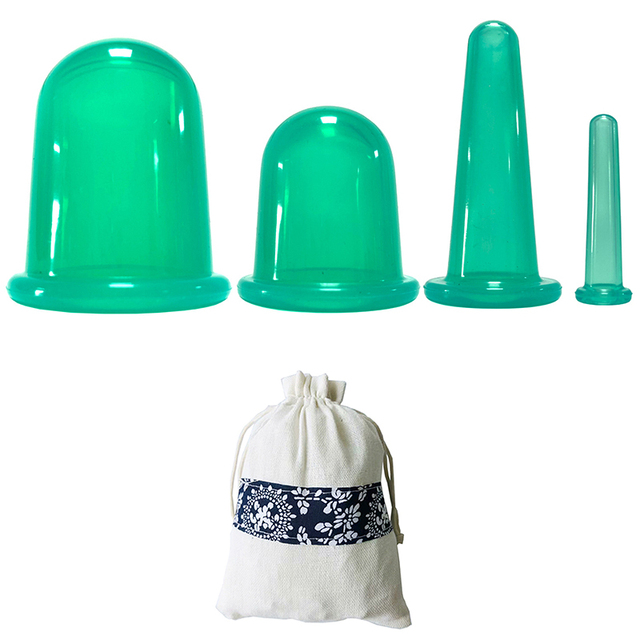 Jar Silicone Vacuum Cupping Cans for Massage ventouse anti cellulite Suction Cup Face Body Pain Relief Massage masajeador