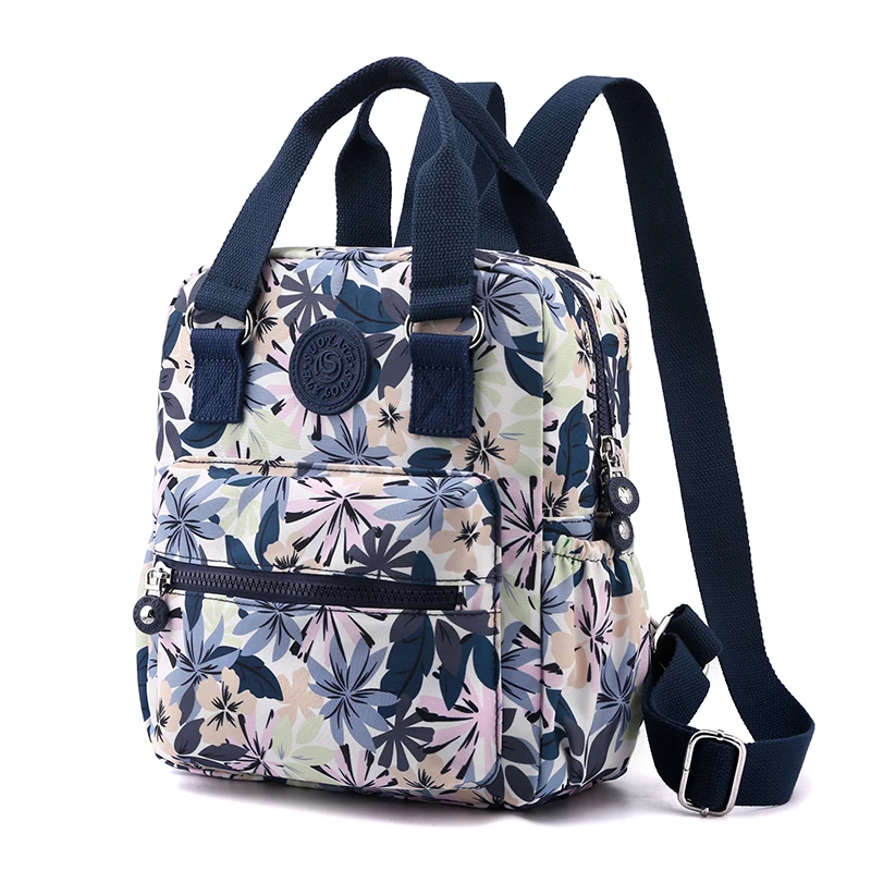 

Nylon Women Backpack Girls Shoulder Bag Printed Flower Female Knapsack High quality Ladies Daypack Rucksack School Bag