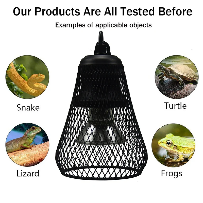 Reptile Terrarium Anti-scald Protective Lampshade Tortoise Lizard E27 Lamp Holder Pet Anti-scalding Cover Safety Light Shade