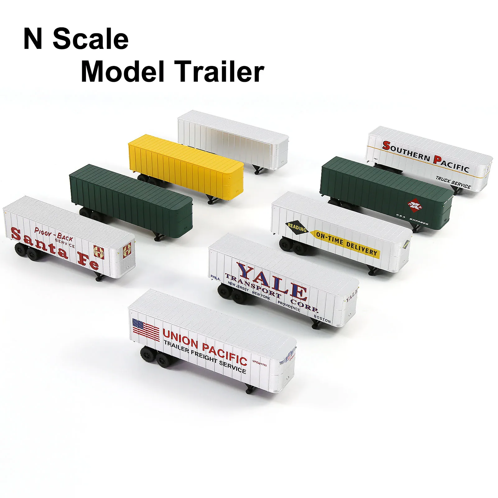 

C15066 Evemodel Trailer - N Scale 1:160 Plastic Model Trailer Painted (Pack of 2) for Model Wagon Model Tractor