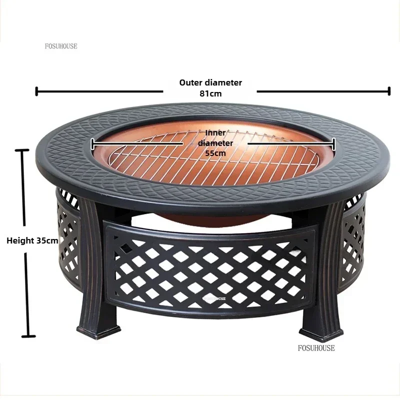 Minimalist Creative Fire Pits for Home Indoor Smokeless Charcoal Fire Pot Multi-purpose Indoor and Outdoor Heating Stove Brazier