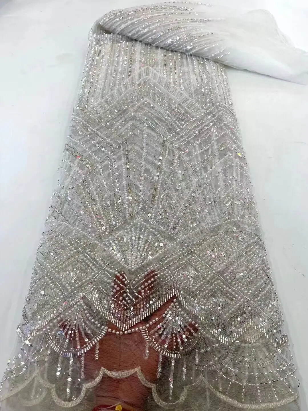 

Африканская фотография, французская нигерийская кружевная ткань, свадебные высококачественные блестки и бусины, Сетчатое Тюлевое кружево для женского платья