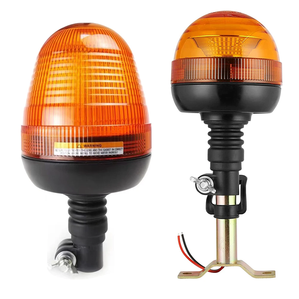 

40/60 LED Amber Forklift Tractor Beacon Strobe Light Safety Warning Flashing Signal Lamp Police Motorcycle Emergency Flash Light