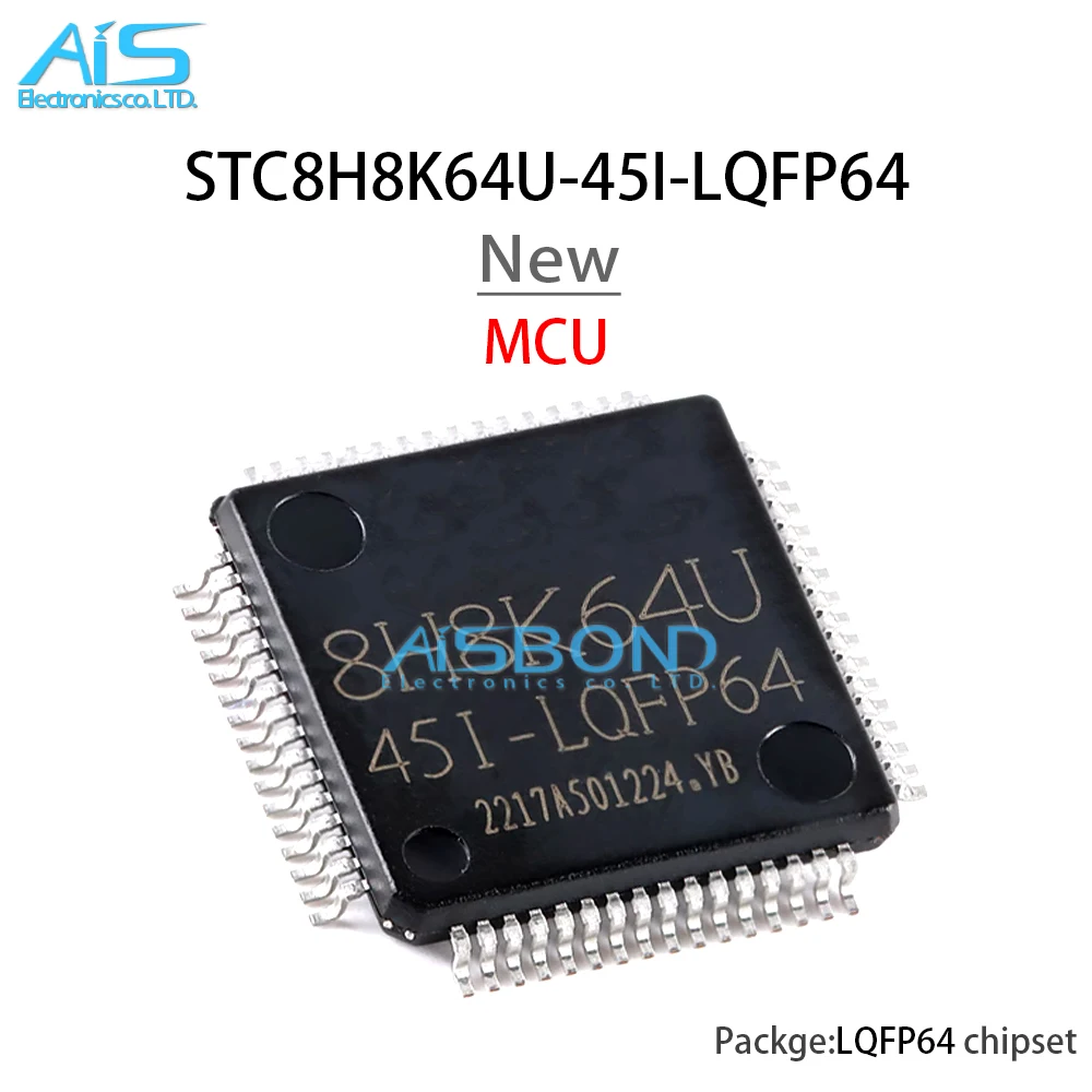 

10Pcs/Lot New STC8H8K64U-45I-LQFP64 STC8H8K64U-45I-LQFP48 STC8H8K64U-45I 1T 8051 MCU Chip