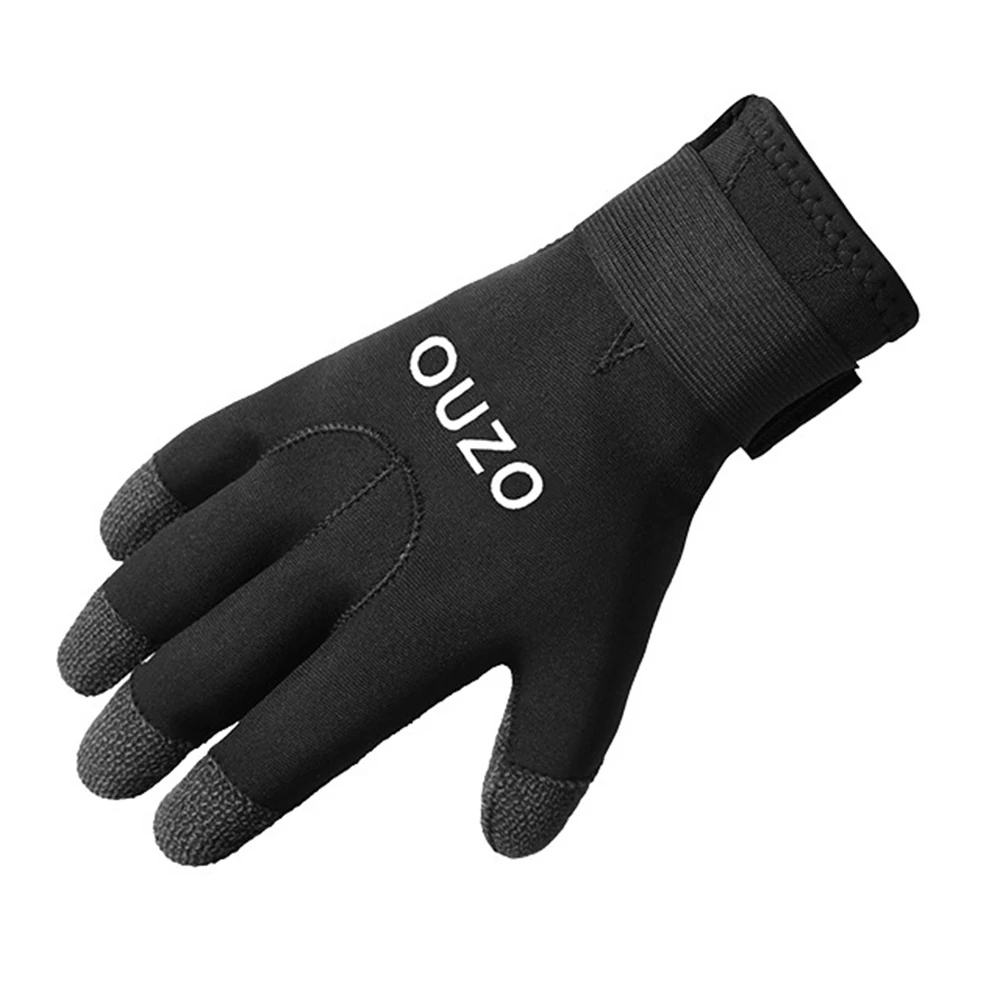 New 5MM Kevlar Diving Gloves For Underwater Hunting Non-Slip Wear Resistant Adjustable Black Keep Warm Stab Resistant Gloves