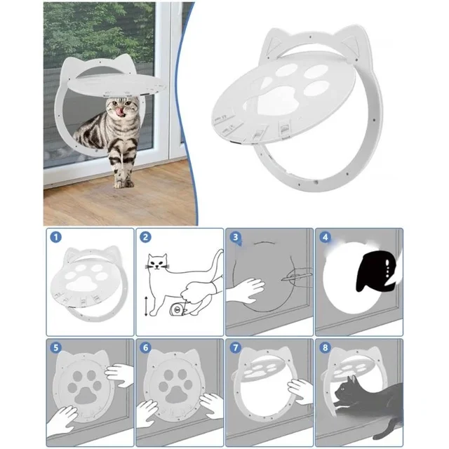 Pet Screen Door Magnetic Self-Closing Small Dogs and Cats Door with Locking Function for Screen Door, Window and Porch 6