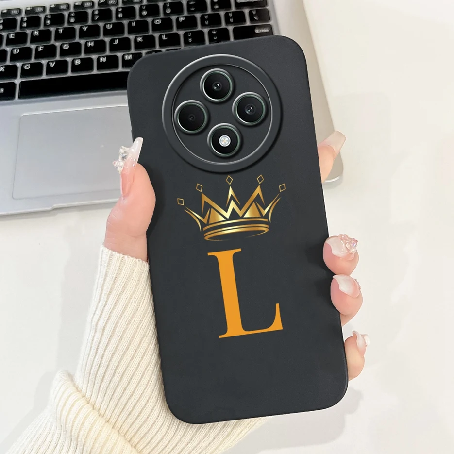 Cute Crown Letter Shockproof Phone Case - Soft Protective Cover