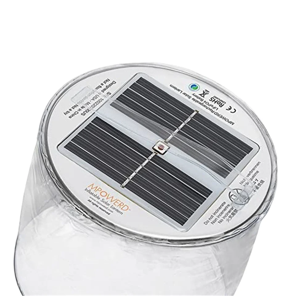 Lampe De Camping Solaire LED – Pliable, étanche – Gonflable – Urgence Extérieur