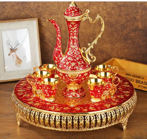 

del vino del metal juego moda vino 1 Unidades 1 placa 1 pot cups herramientas cobre boda China wholesale factory Bronze Arts