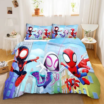 Housse de Couette Spidey et ses Amis, Parure de Lit