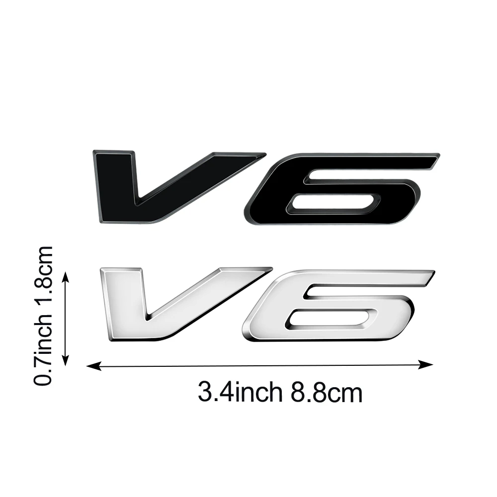 ABS 트렁크 S V6 배지 스티커 자동차 외부 스타일링 바디 로고 커버 레터 데칼 포드 피에스타 MK2 MK4 개조 액세서리