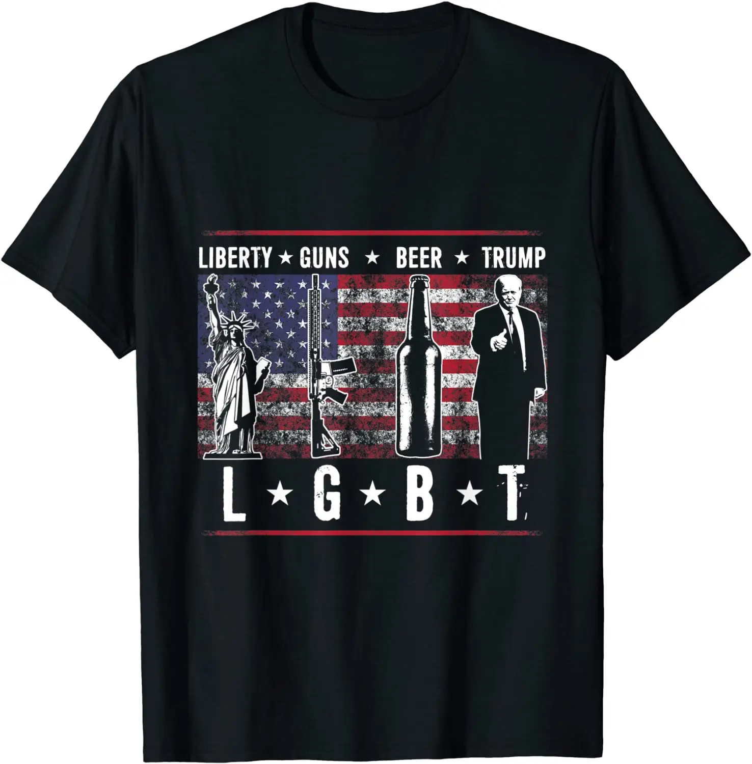 Casquette Baseball Trump Style Liberty Guns Beer - Beige Réglable - Thème USA - Neuf
