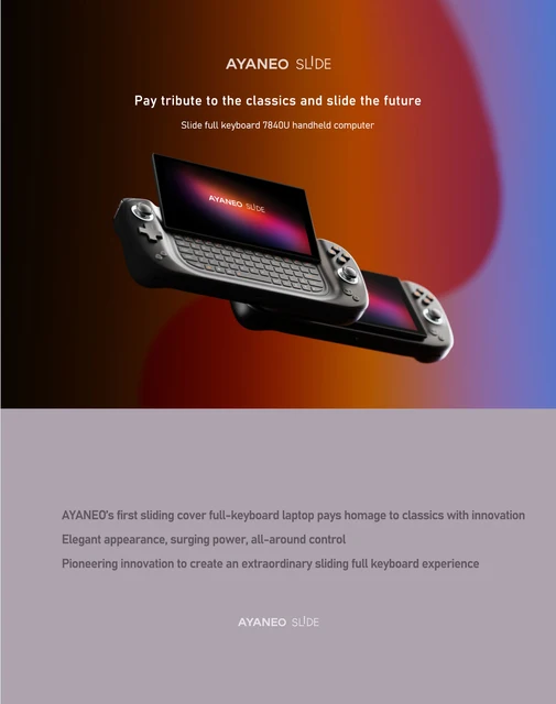 2024NEW Ayaneo SLIDE 7840U Laptop Handheld Game Console 6 2024NEW Ayaneo SLIDE 7840U Laptop Handheld Game Console 6