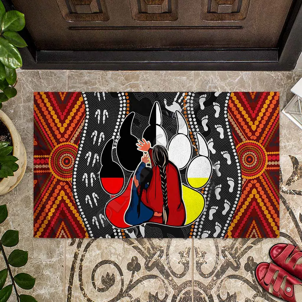 Grandma Bear - Native Doormat 3D All Over Printed Doormat Indoor Outdoor Doormat Non-slip Love Cat Gift