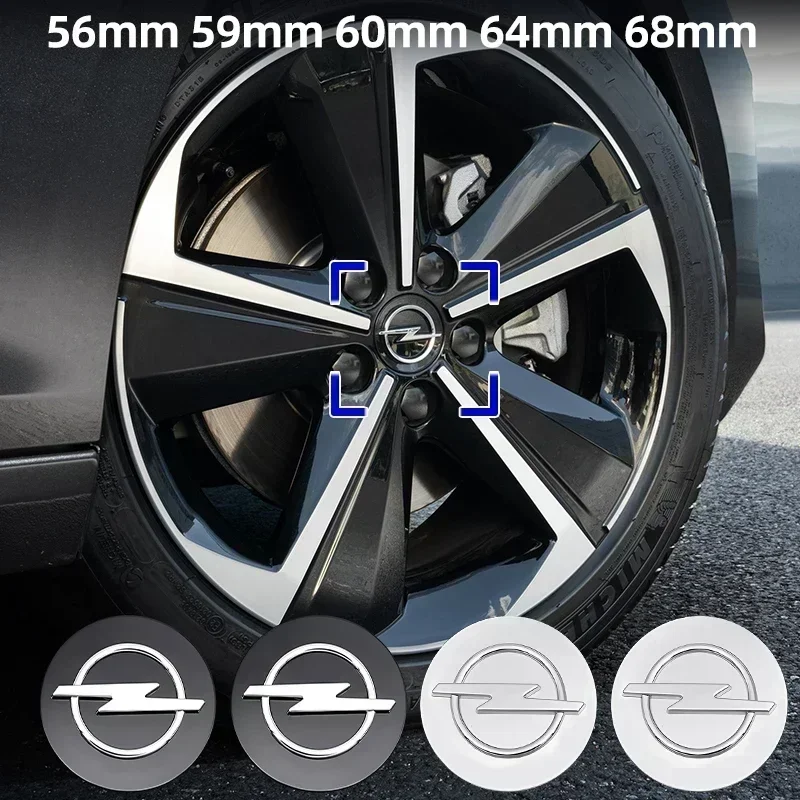 Car Wheel Hub Covers 4pcs 56mm 59mm 60mm 64mm 68mm For Opel Insignia Astra J H G F Corsa Zafira Tigra