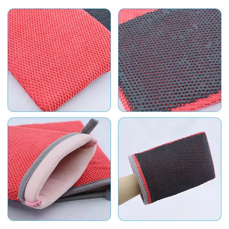 

Car Wash Cleaning Gloves Non Damage Paint Wiping Cloth Waxing Thickening Auto Wash Cleaning Gloves Water Absorption Harmless