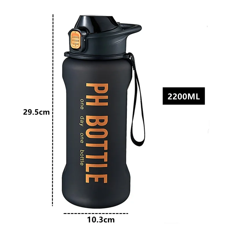 1000ml Large Capacity Sports Fitness Graduated Straw Cup Portable Outdoor Travel Water Bottle