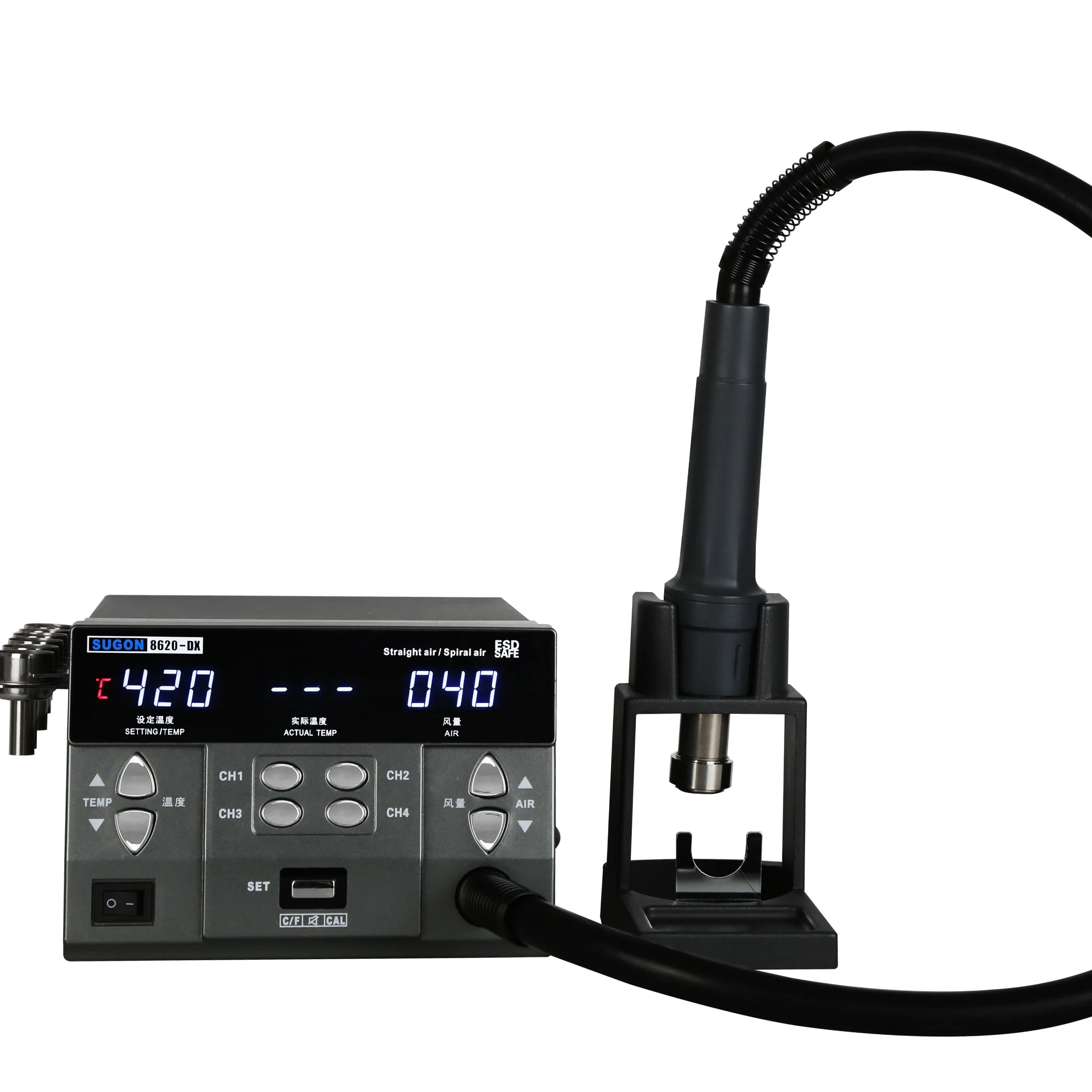 

Lead-free SUGON 8620DX Heat Air Gun With High Quality Heating Wire For Mobile Phone Repair