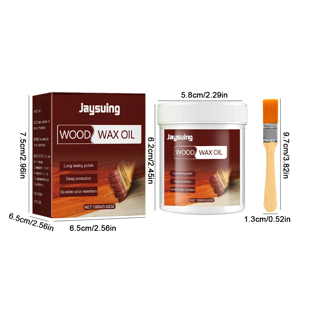 100g Wood Furniture Floor Polishing Agent Anti-Corrosion Wood Wax Oil Wood Furniture Cleaner Non-Toxic Wooden Floor Maintenance 6