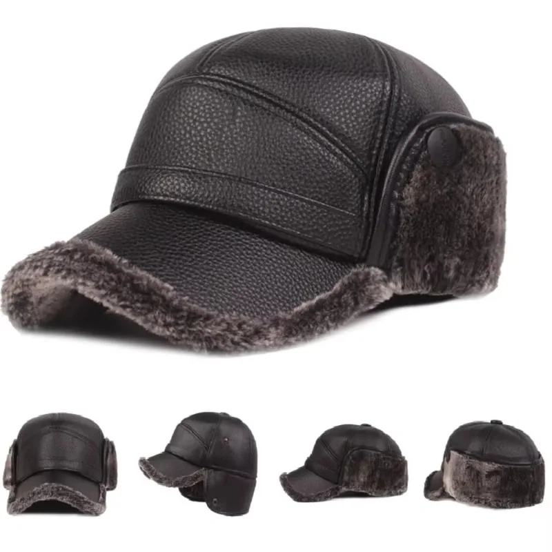 Casquette hiver pêche avec oreillettes intégrées pliable pour pêche par grand froid