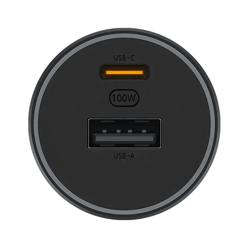 새로운 미지아 차량용 충전기 100W 듀얼 USB 타입-C 충전 무선 미 차량용 충전기 100W USB-A USB-C 듀얼 출력 LED 전원