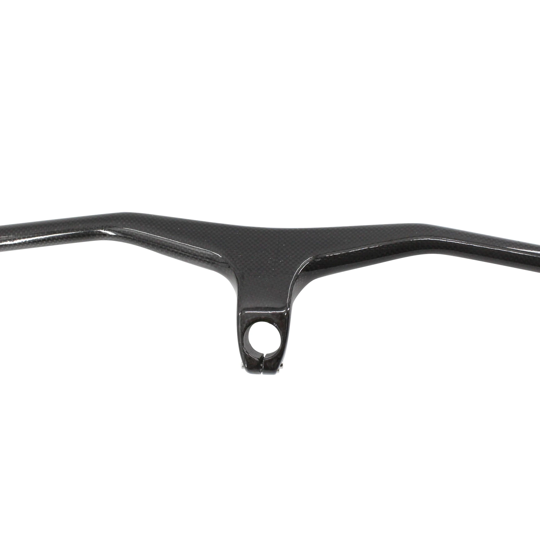 Mountain bike 3K full carbon fibre bicycle handlebar and stem integrated carbon MTB bar -17 degrees angle bicycle handlebar