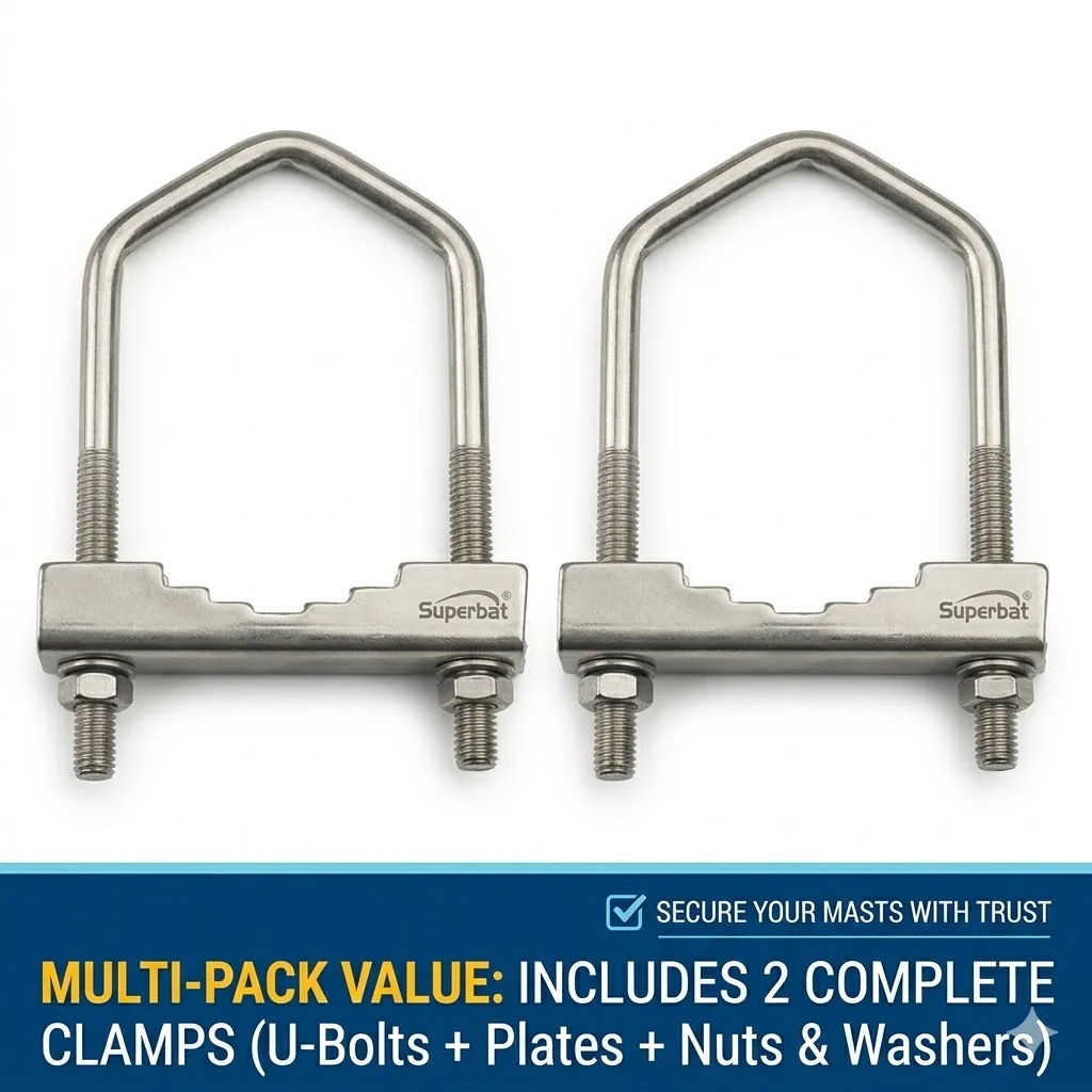 Metal U Bolt Clamp for Mast Support