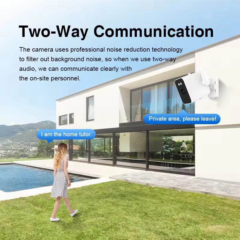 OKAM PRO IP Security Camera HD 5MP WiFi CCTV 5200 Battery Colour Night Vision Outdoor Waterproof Smart Camera Two-way Intercom 4