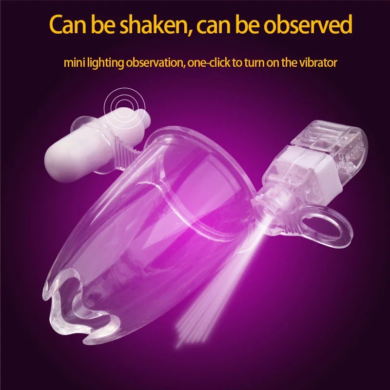 Anal Expansion Vaginal Dilator Illumination View with Mini Vibrator Fetish Butt Plug Anus Speculum Adult Sex Toy for Woman Man vagina speculum anal dilator sex toy