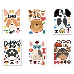 Farm Animals DIY Facial Expression Sticker Set for Kids - Creative Toy Gift (Pet dog)