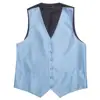 Luxury Sky Blue Vests for Men Silk Solid Wedding Party Waistcoat Tie Set  Formal Suit Male Dress Sleeves Jacket Barry Wang 3