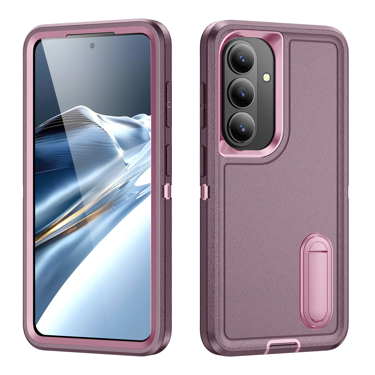 3-in-1 Shockproof Slim Heavy Duty Case with Kickstand