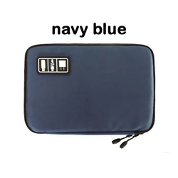 Compact Digital Storage Bag for Electronics Accessories and Travel Essentials (Navy Blue)