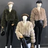 2023 New Style Women Fur Coat Real Fox Fur Jacket Natural Fox Fur Short Style Clothing Full Length Sleeve Female Coat 3