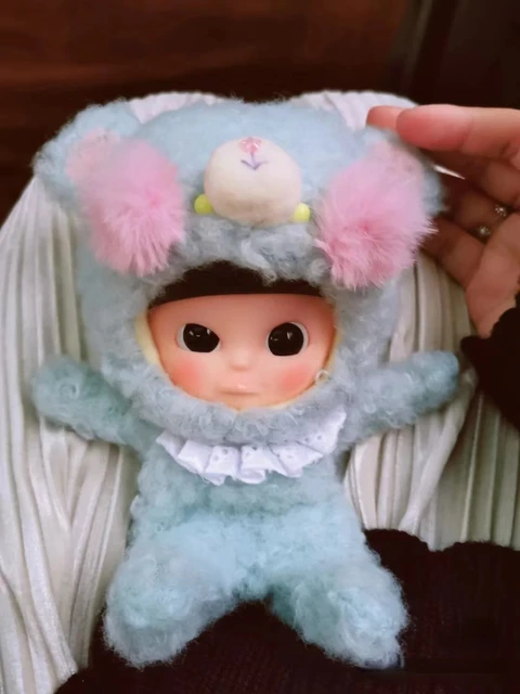 POP MART MUI CHAN BEAR BJD Doll Cutie Pie Blue Advanced Mini MuiChan Plush Cloth Kawaii Figures Body Moveable Dolls DIY Gift 1