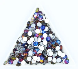 Sapphire & Aquamarine 3D Nail Art Rhinestones - Glass Crystal Decorations - SS12--1440pcs (Blue Red Volcano)