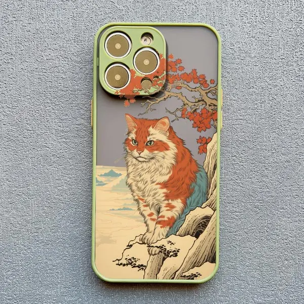Japanische Anime-Stil-Hülle für iPhone 16 14 15 Plus Pro Max XS X XR SE2 Katzenhülle für iPhone 7 8 11 12 13 Mini stoßfeste Abdeckungen – Detail 11