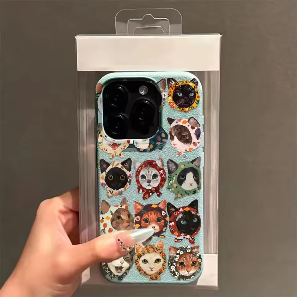 Adorable Kawaii Cat Design Phone Case - Y2K Minimalist Cover