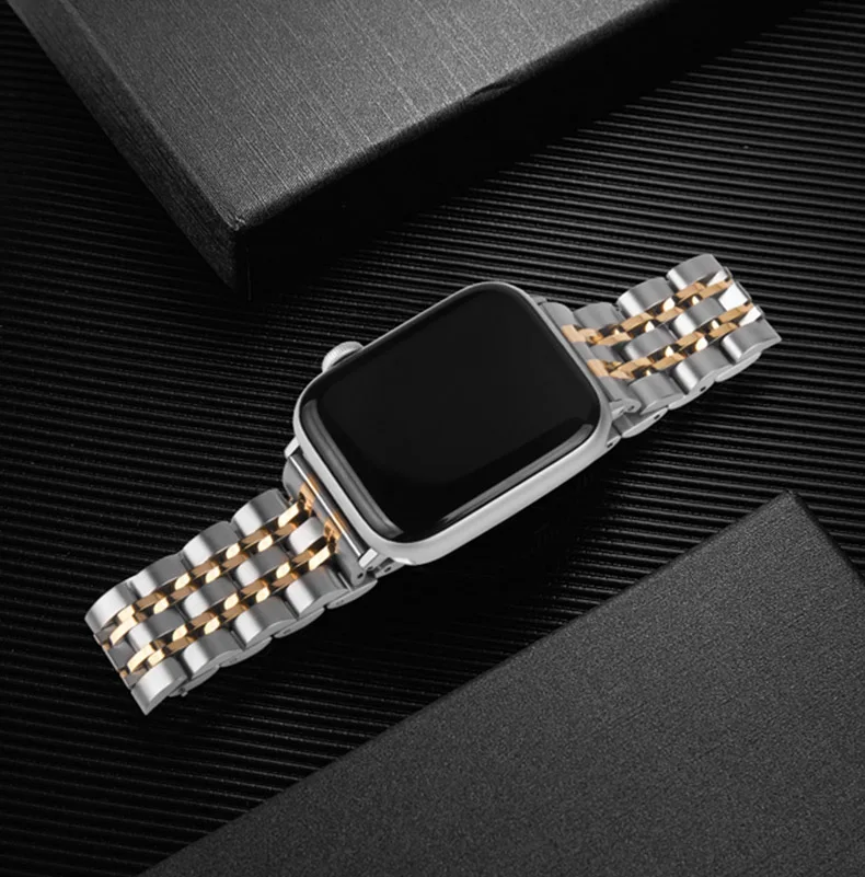 Ze stali nierdzewnej dla Apple watch 44mm 40mm 45mm 49mm 41mm 45mm 45mm 42mm bransoletka correa iWatch serii 8 7 SE 6 5 4 ultra pasek