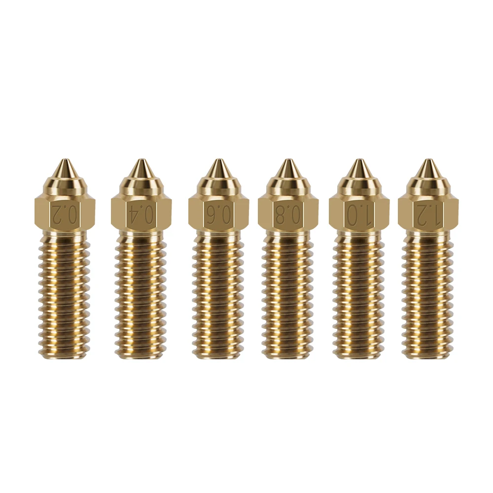 High-Speed Brass Plated Copper & Hardened Steel 3D Printer Nozzles