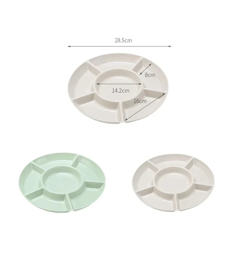 1Pc Food Storage Tray Nut Platter Candy Snacks Server Dish Divided Dried Fruit Snack Plate Appetizer Serving Platter For Party
